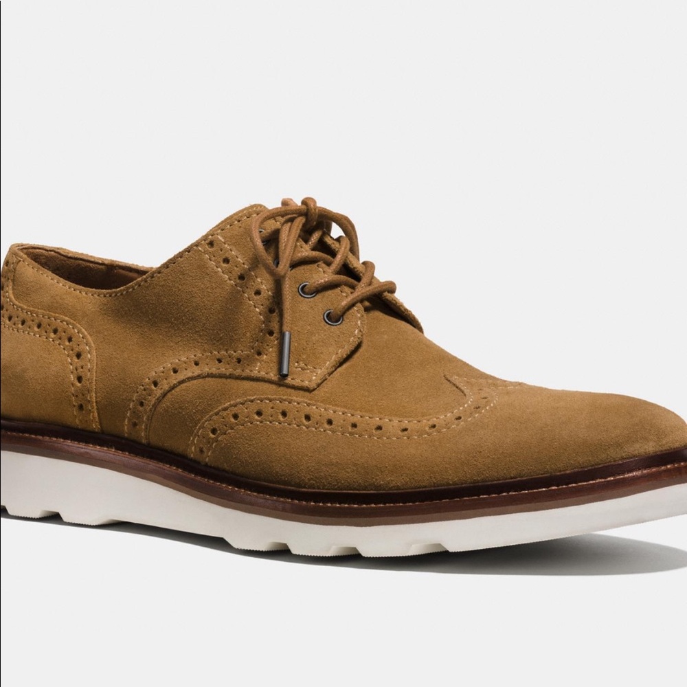 Coach Bedford Wingtip Suade Shoes size 8.5